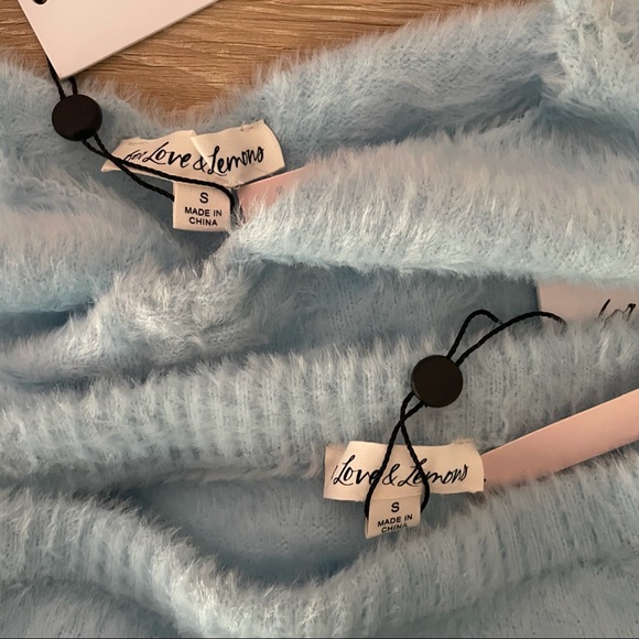 S - NWT For Love & Lemons x VS Blue Fiona Set - Picture 2 of 3